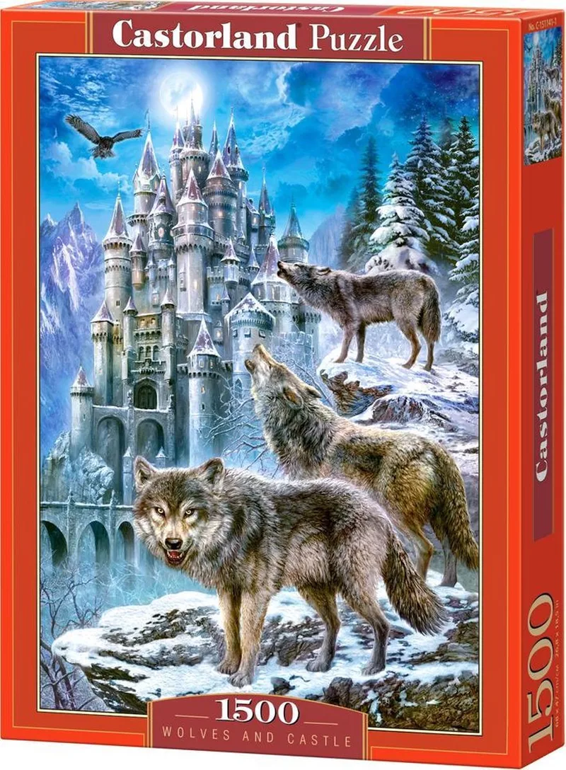 Puzzel – 1.500 stukjes – Satijnen afwerking – Perfecte pasvorm – Europese kwaliteit från Castorland, utgåva Wolves and Castle – kartong