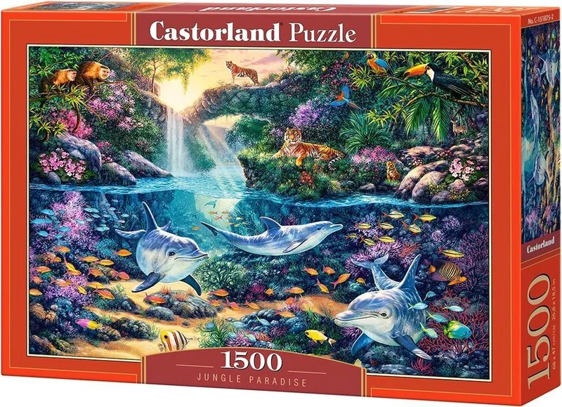 Puzzel – 1.500 stukjes – Satijnen afwerking – Perfecte pasvorm – Europese kwaliteit van Castorland, editie Jungle Paradise – doos
