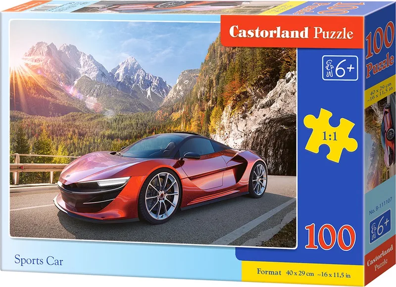 Puzzel – 100 stukjes – Auto’s – Premium kwaliteit de Castorland, édition Sports Car – boîte