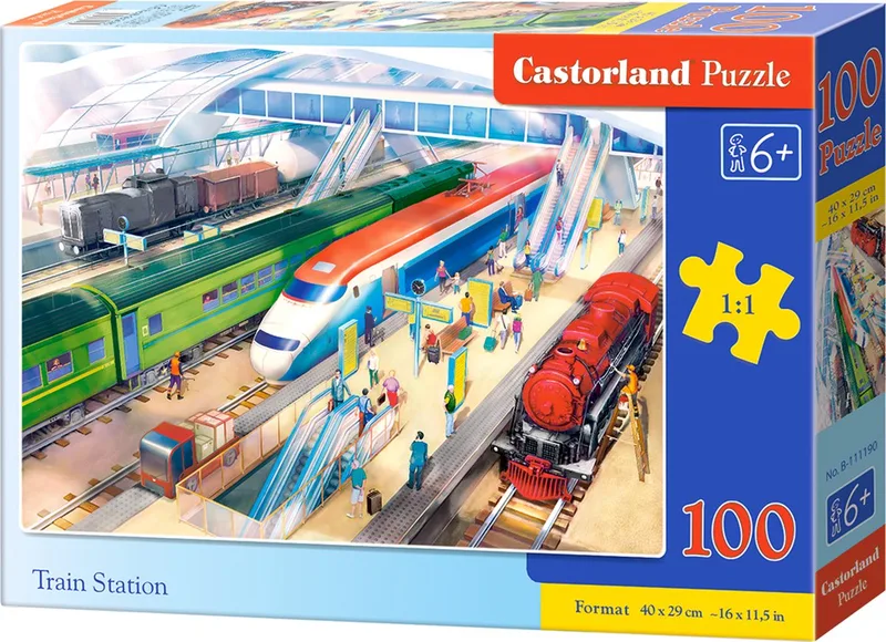 Puzzel – 100 stukjes – Treinen – Premium kwaliteit von Castorland, Ausgabe Train Station – Schachtel