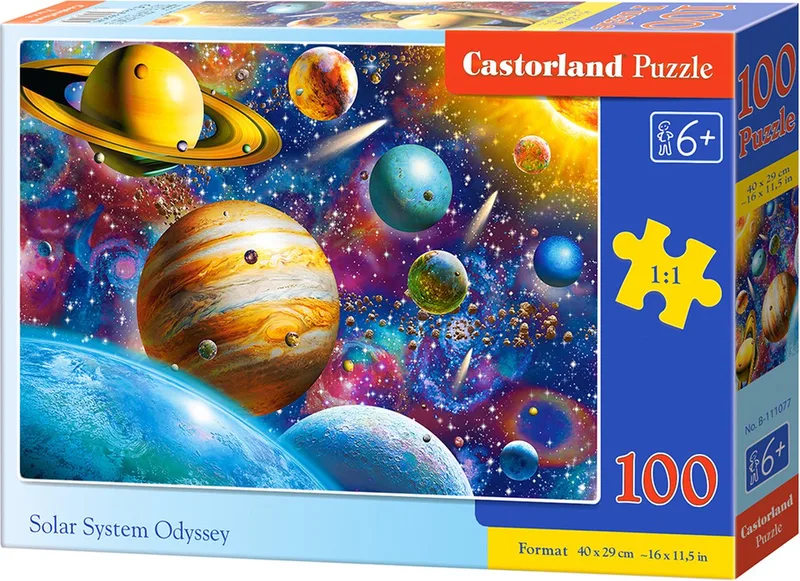 Puzzel – 100 stukjes – Zonnestelsel – Premium kwaliteit de Castorland, édition Solar System Odyssey – boîte