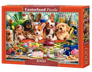 Puzzel – 1000 stukjes – Satijnen afwerking – Perfecte pasvorm – Europese kwaliteit from Castorland, Puppies Dessert edition – box 2 of 2