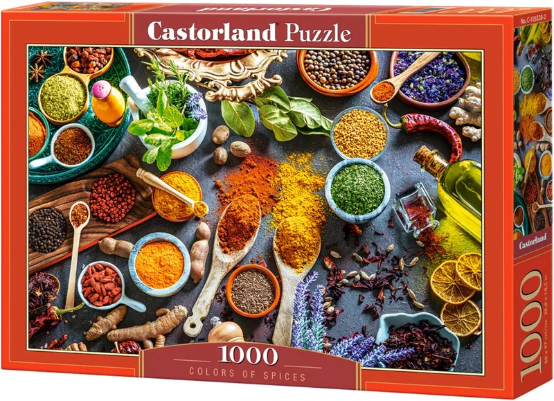 Puzzel – 1000 stukjes – Satijnen afwerking – Perfecte pasvorm – Europese kwaliteit de Castorland, édition Colors of Spices – boîte 1 sur 2