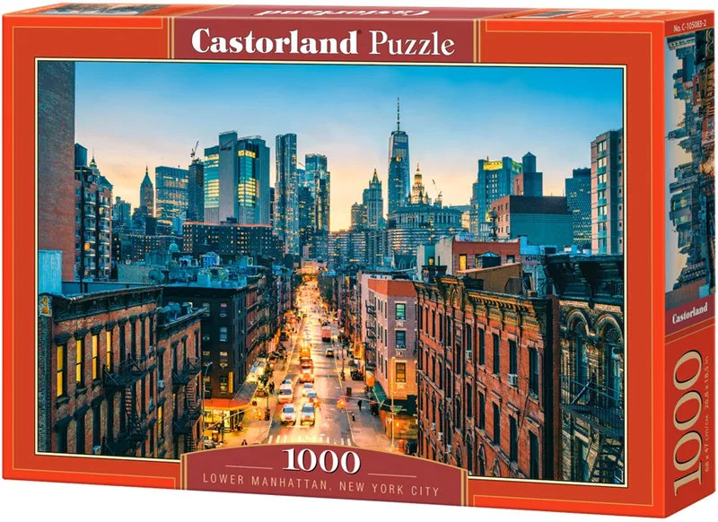 Puzzel – 1000 stukjes – Satijnen afwerking – Perfecte pasvorm – Europese kwaliteit från Castorland, utgåva Lower Manhattan – kartong