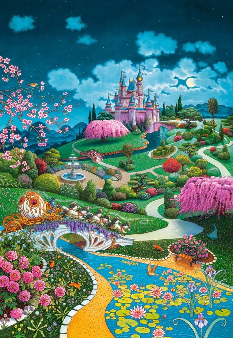 Puzzel 1000 Stukken - Sprookjeskasteel van Castorland, editie Meerkleurig – doos
