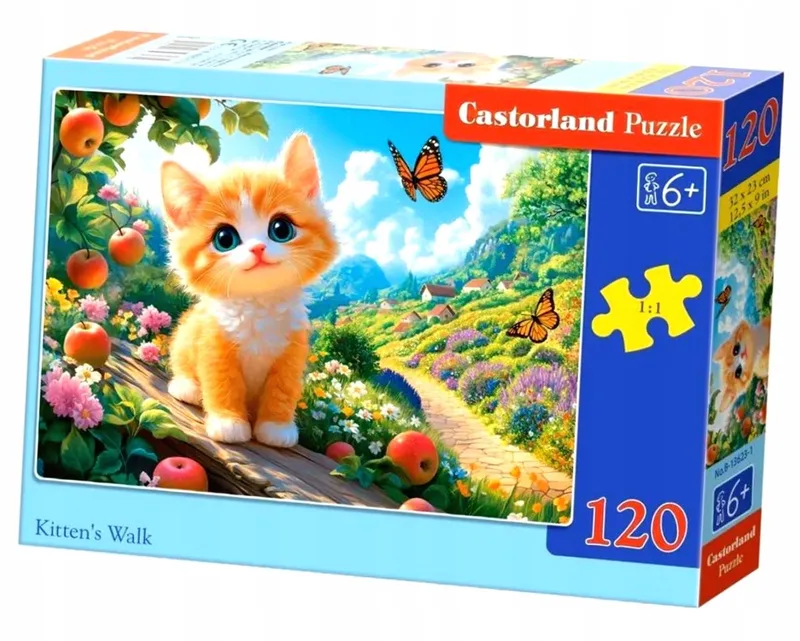 Puzzel 120 Stukjes Kitten's Walk - Leeftijd 6+ from Castorland, Information not available edition – box