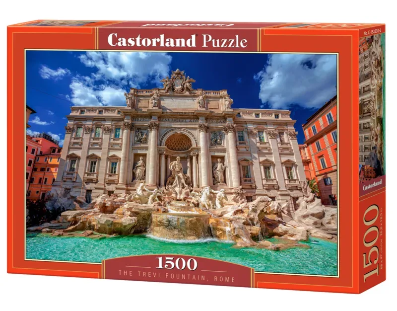 Puzzel – 1500 stukjes – Satijnen afwerking – Perfecte pasvorm – Europese kwaliteit fra Castorland, The Trevi Fountain-udgave – æske 2 af 2