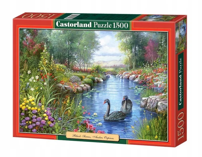 Puzzel 1500 Stukken - Zwarte Zwanen Decoratief de Castorland, édition Noir – boîte