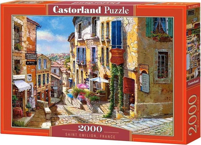 Puzzel – 2.000 stukjes – Satijnen afwerking – Perfecte pasvorm – Europese kwaliteit fra Castorland, Saint Emilion France-udgave – æske 1 af 2