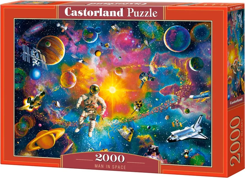 Puzzel – 2.000 stukjes – Satijnen afwerking – Perfecte pasvorm – Europese kwaliteit de Castorland, édition Man in Space – boîte 1 sur 2