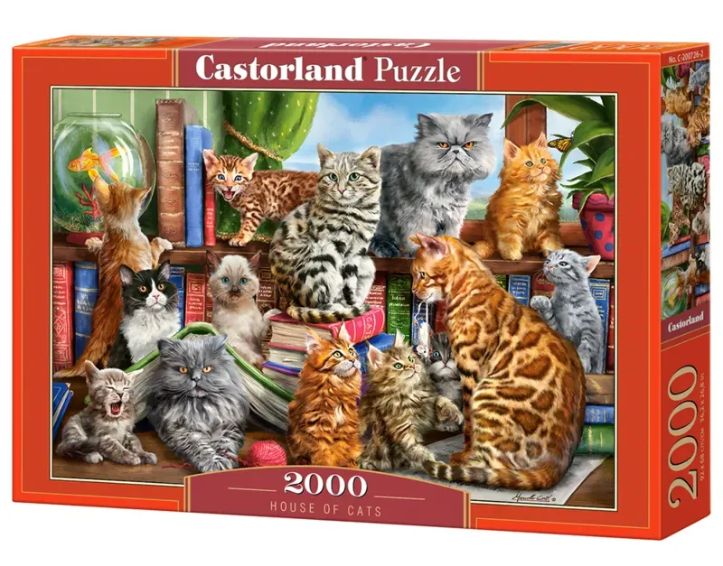 Puzzel – 2.000 stukjes – Satijnen afwerking – Perfecte pasvorm – Europese kwaliteit von Castorland, Ausgabe House of Cats – Schachtel 2 von 2