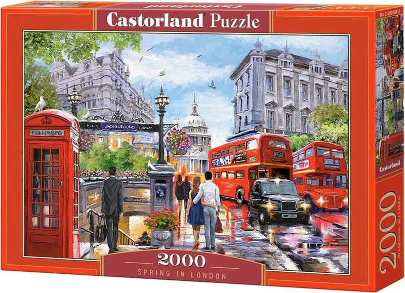 Puzzel – 2.000 stukjes – Satijnen afwerking – Perfecte pasvorm – Europese kwaliteit van Castorland, editie Spring in London – doos