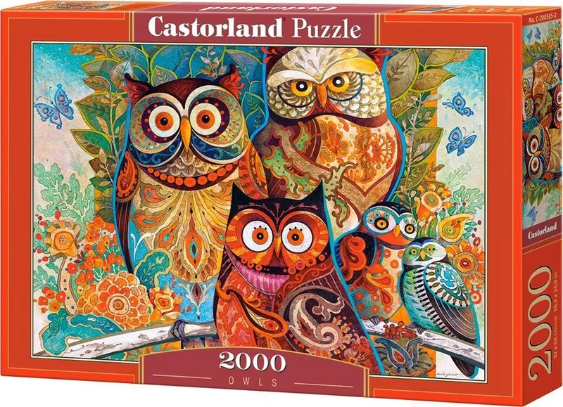 Puzzel – 2.000 stukjes – Satijnen afwerking – Perfecte pasvorm – Europese kwaliteit von Castorland, Ausgabe Owls – Schachtel 1 von 2