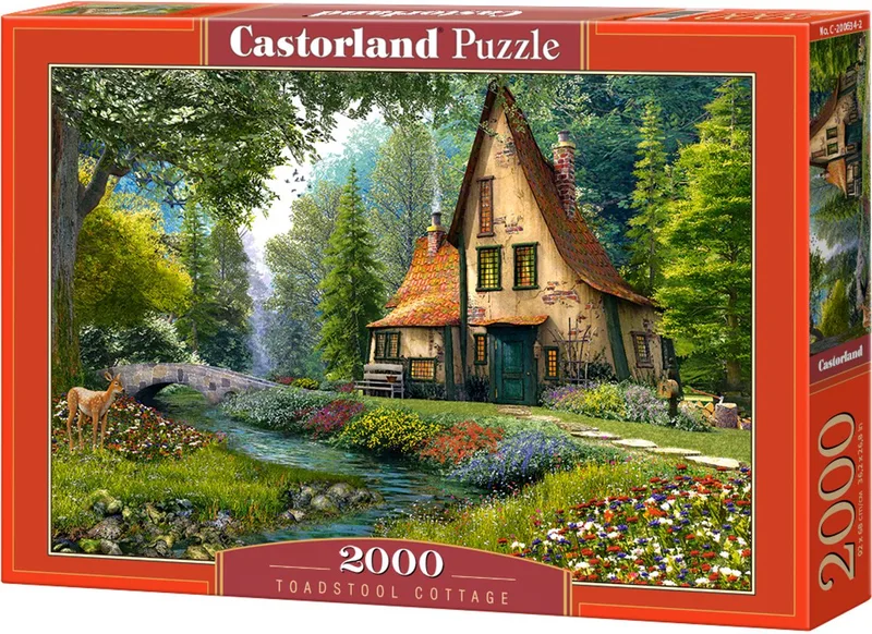 Puzzel – 2.000 stukjes – Satijnen afwerking – Perfecte pasvorm – Europese kwaliteit von Castorland, Ausgabe Toadstool Cottage – Schachtel 1 von 2