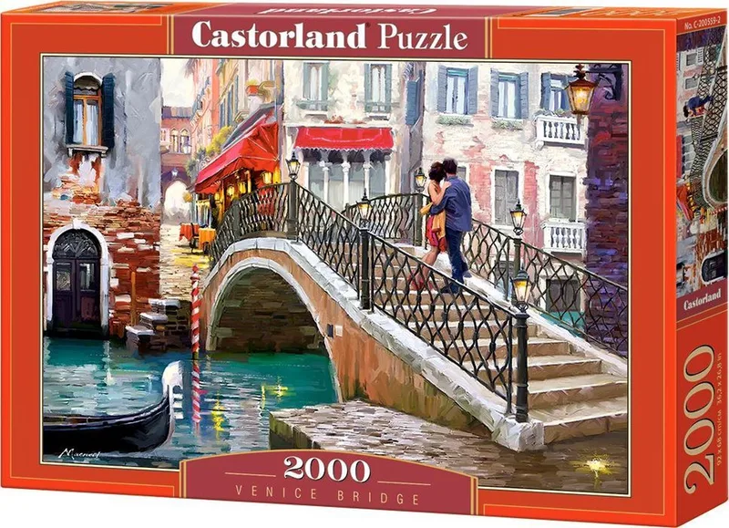 Puzzel – 2.000 stukjes – Satijnen afwerking – Perfecte pasvorm – Europese kwaliteit de Castorland, édition Venice Bridge – boîte 1 sur 2