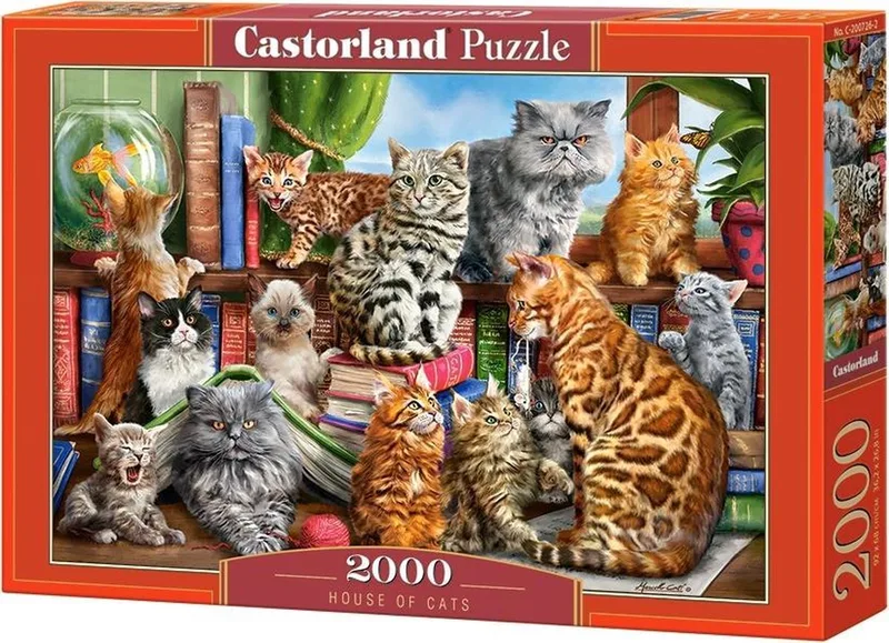 Puzzel – 2.000 stukjes – Satijnen afwerking – Perfecte pasvorm – Europese kwaliteit von Castorland, Ausgabe House of Cats – Schachtel 1 von 2