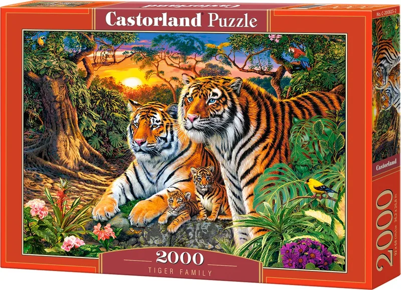 Puzzel – 2.000 stukjes – Satijnen afwerking – Perfecte pasvorm – Europese kwaliteit from Castorland, Tiger Family edition – box