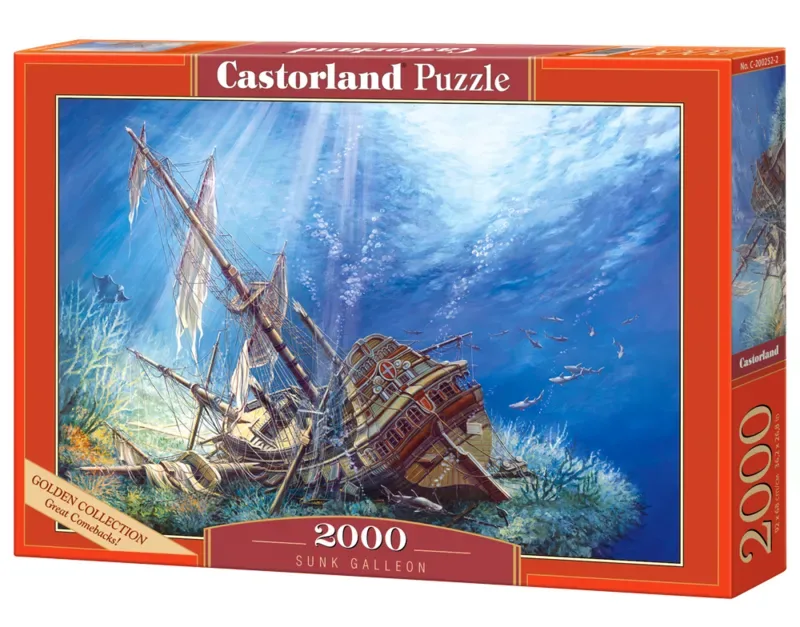 Puzzel – 2.000 stukjes – Satijnen afwerking – Perfecte pasvorm – Europese kwaliteit von Castorland, Ausgabe Sunk Galleon – Schachtel 2 von 2