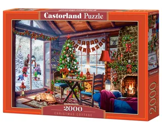 Puzzel – 2000 stukjes – Satijnen afwerking – Perfecte pasvorm – Europese kwaliteit from Castorland, Christmas Cottage edition – box 2 of 2