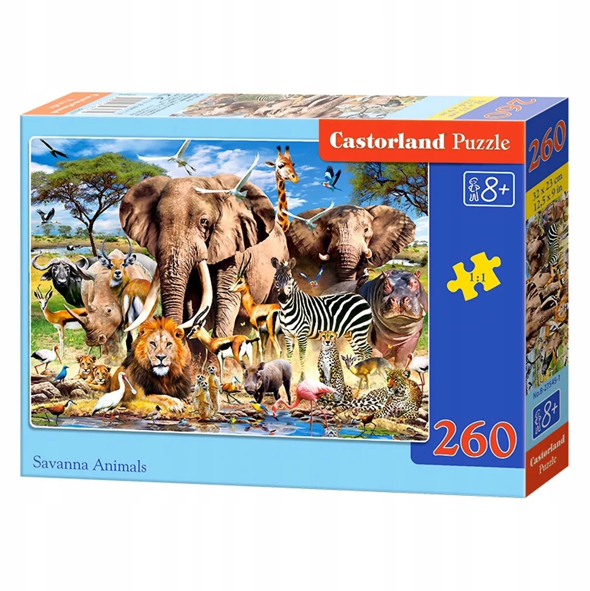 puzzel 260 stukjes - Savannedieren från Castorland, utgåva Flerfärgad – kartong