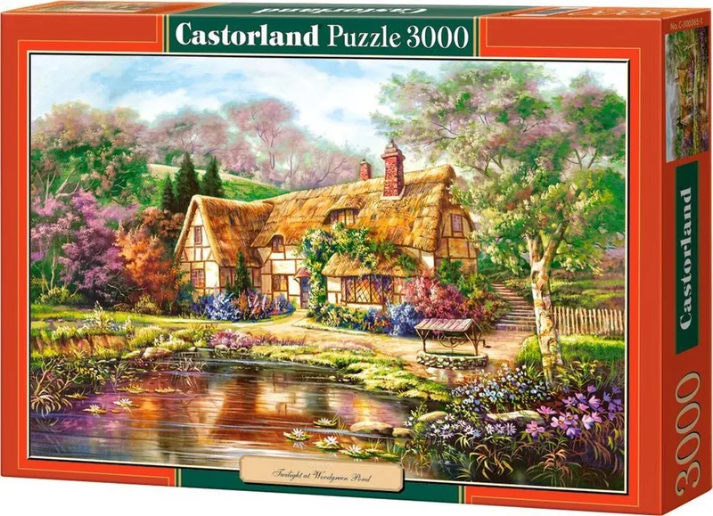 Puzzel – 3.000 stukjes – Satijnen afwerking – Perfecte pasvorm – Europese kwaliteit från Castorland, utgåva Twilight at Woodgreen Pond – kartong 1 av 2