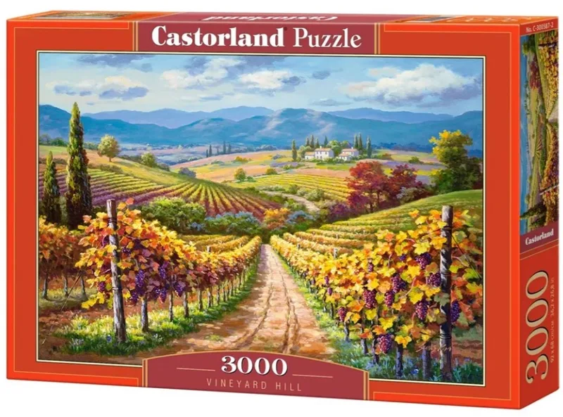 Puzzel – 3.000 stukjes – Satijnen afwerking – Perfecte pasvorm – Europese kwaliteit fra Castorland, Vineyard Hill-udgave – æske