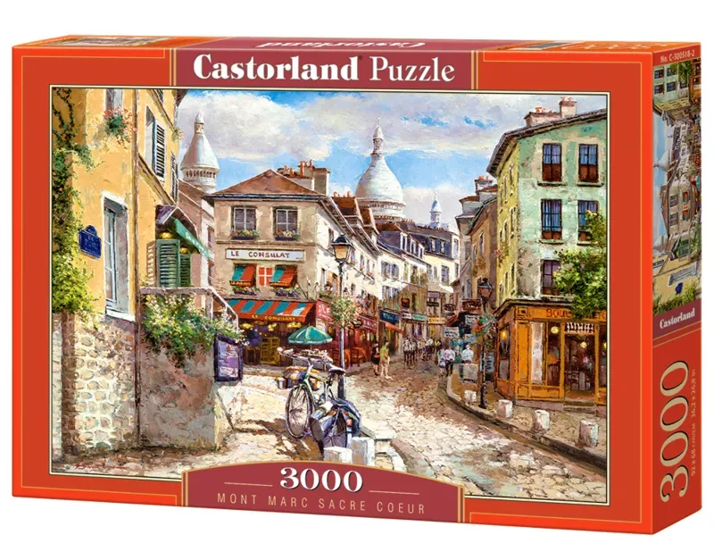 Puzzel – 3.000 stukjes – Satijnen afwerking – Perfecte pasvorm – Europese kwaliteit från Castorland, utgåva Mont Marc Sacre Coeur – kartong 2 av 2