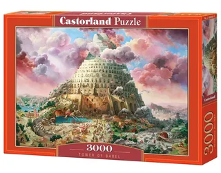Puzzel – 3.000 stukjes – Satijnen afwerking – Perfecte pasvorm – Europese kwaliteit fra Castorland, Tower of Babel-udgave – æske 2 af 2