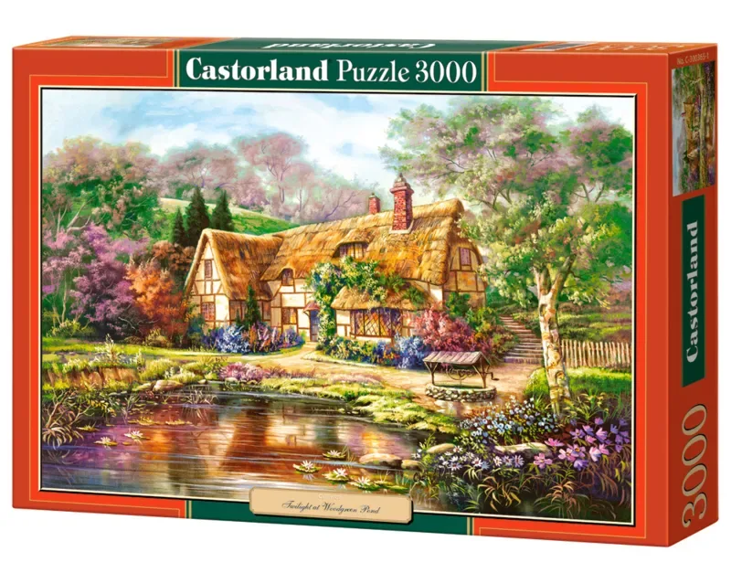 Puzzel – 3.000 stukjes – Satijnen afwerking – Perfecte pasvorm – Europese kwaliteit från Castorland, utgåva Twilight at Woodgreen Pond – kartong 2 av 2
