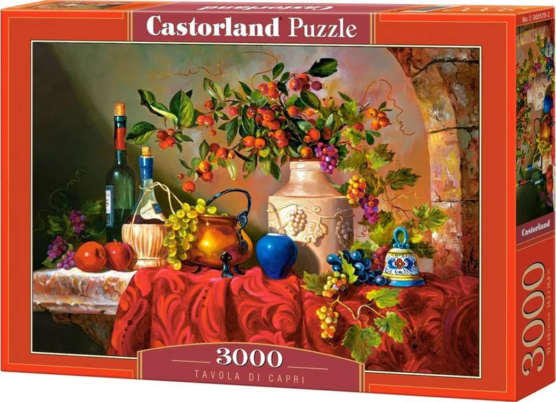 Puzzel – 3.000 stukjes – Satijnen afwerking – Perfecte pasvorm – Europese kwaliteit från Castorland, utgåva Tavola di Capri – kartong