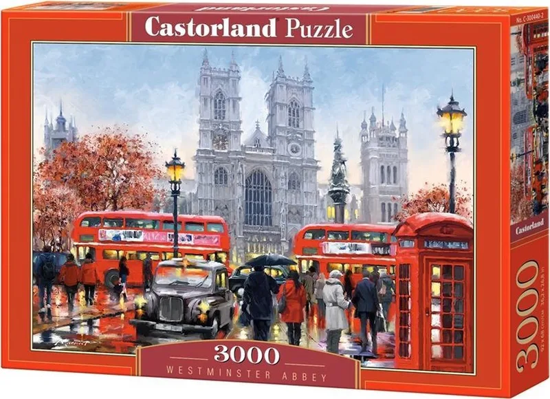 Puzzel – 3.000 stukjes – Satijnen afwerking – Perfecte pasvorm – Europese kwaliteit van Castorland, editie Westminster Abbey – doos 1 van 2