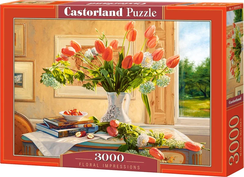 Puzzel – 3.000 stukjes – Satijnen afwerking – Perfecte pasvorm – Europese kwaliteit från Castorland, utgåva Floral Impressions – kartong