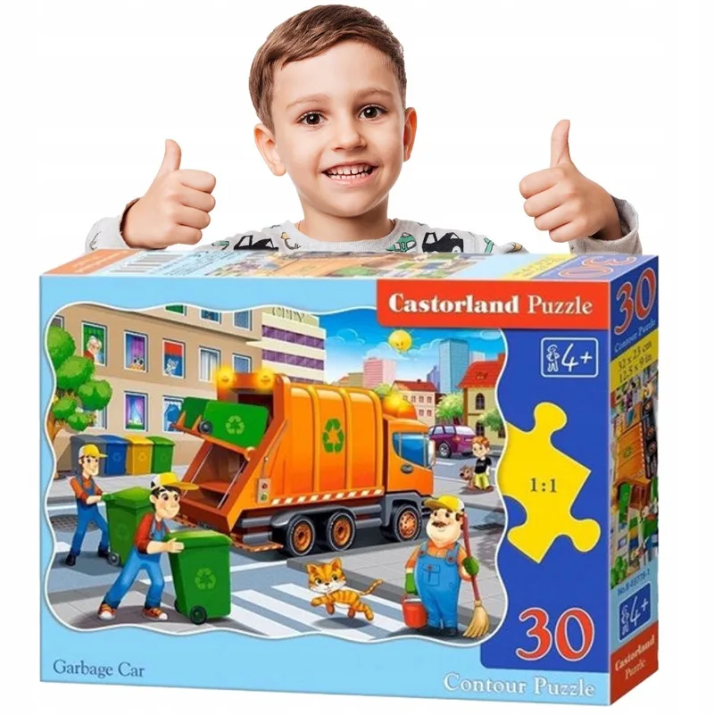 Puzzel 30 Grote Elementen - Vuilniswagen from Castorland, Multicolour edition – box