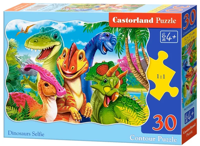puzzel 30 stukjes: Dino Selfie from Castorland, Multicolour edition – box