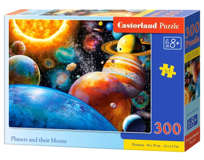 Puzzel – 300 stukjes – Educatief – Premium kwaliteit from Castorland, Planets and their Moons edition – box 2 of 2