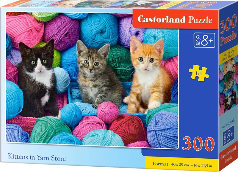 Puzzel – 300 stukjes – Katten – Premium kwaliteit from Castorland, Kittens in Yarn Store edition – box