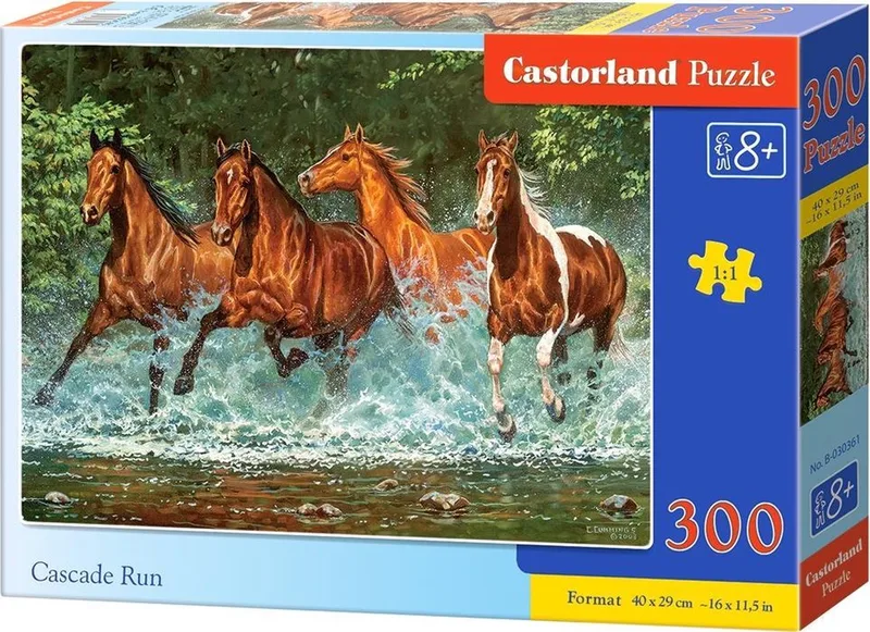 Puzzel – 300 stukjes – Waterval – Premium kwaliteit fra Castorland, Cascade Run-udgave – æske
