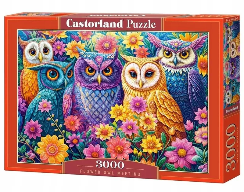 Puzzel 3000 Stukken: Bloeiende Uil Ontmoeting fra Castorland, Flerfarvet-udgave – æske
