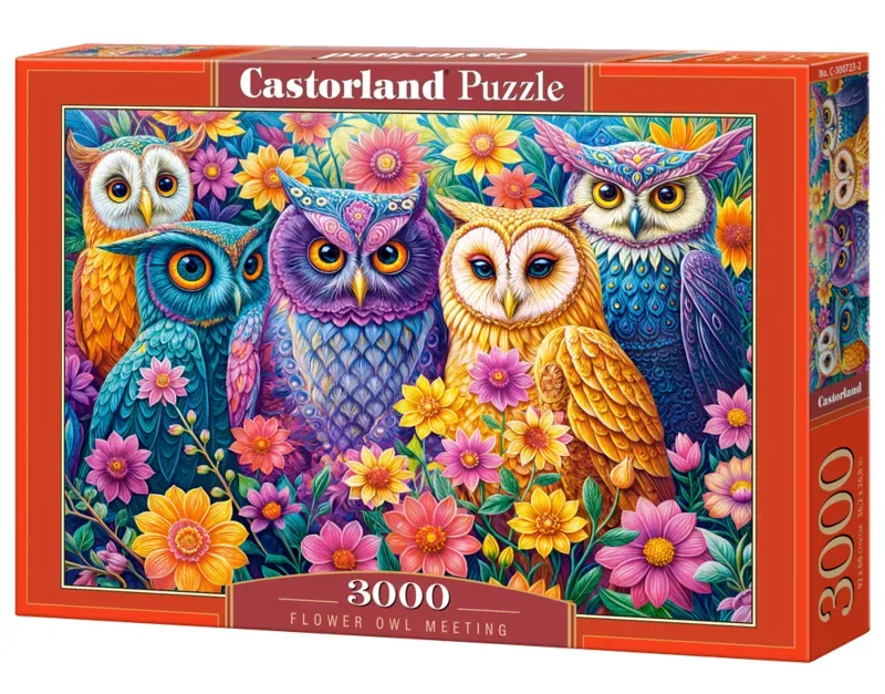 Puzzel 3000 Stukken: Bloeiende Uil Ontmoeting de Castorland, édition Multicolore – boîte 2 sur 2
