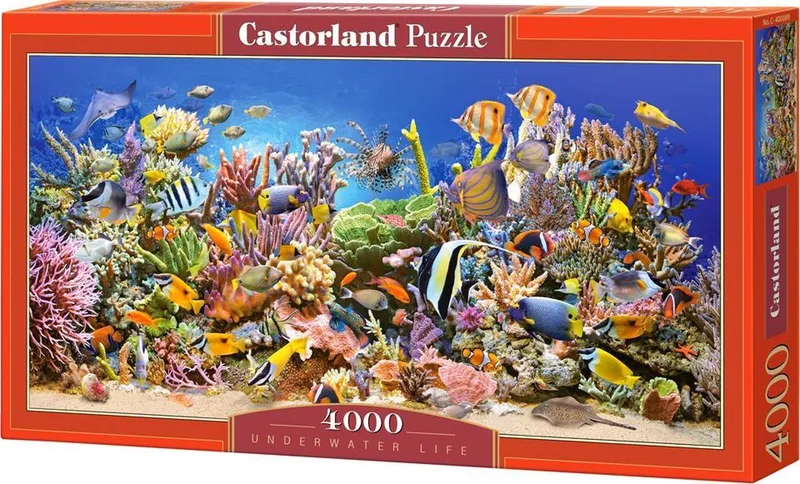 Puzzel – 4.000 stukjes – Satijnen afwerking – Perfecte pasvorm – Europese kwaliteit från Castorland, utgåva Underwater Life – kartong 1 av 2