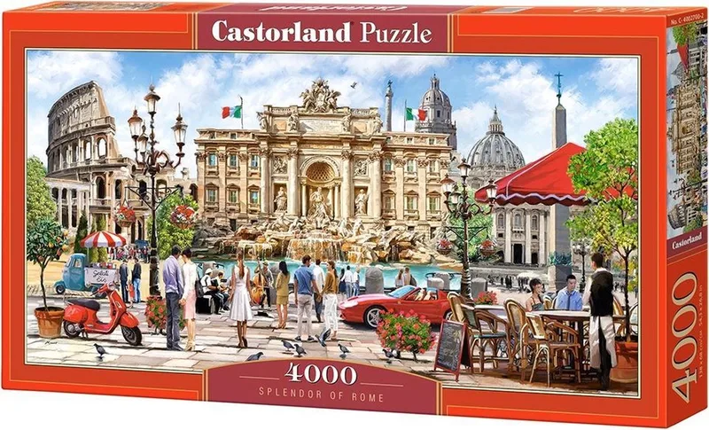 Puzzel – 4.000 stukjes – Satijnen afwerking – Perfecte pasvorm – Europese kwaliteit fra Castorland, Splendor of Rome-udgave – æske 1 af 2