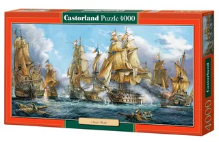 Puzzel – 4.000 stukjes – Satijnen afwerking – Perfecte pasvorm – Europese kwaliteit fra Castorland, Naval Battle-udgave – æske 2 af 2
