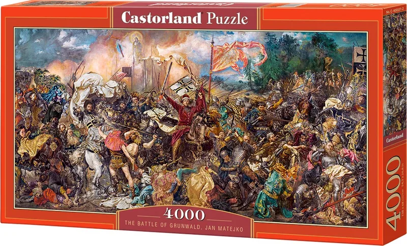 Puzzel – 4.000 stukjes – Satijnen afwerking – Perfecte pasvorm – Europese kwaliteit från Castorland, utgåva The Battle of Grunwald Jan Matejko – kartong