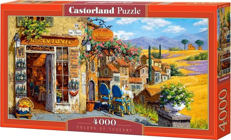 Puzzel – 4.000 stukjes – Satijnen afwerking – Perfecte pasvorm – Europese kwaliteit fra Castorland, Colors of Tuscany-udgave – æske