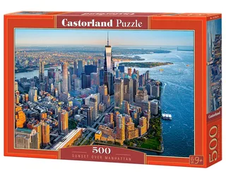Puzzel – 500 stukjes – Satijnen afwerking – Perfecte pasvorm – Europese kwaliteit von Castorland, Ausgabe Sunset over Manhattan – Schachtel 2 von 2