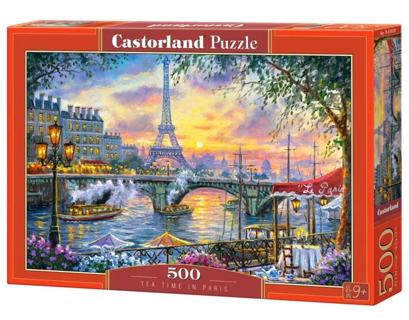 Puzzel – 500 stukjes – Satijnen afwerking – Perfecte pasvorm – Europese kwaliteit von Castorland, Ausgabe Tea Time in Paris – Schachtel 2 von 2