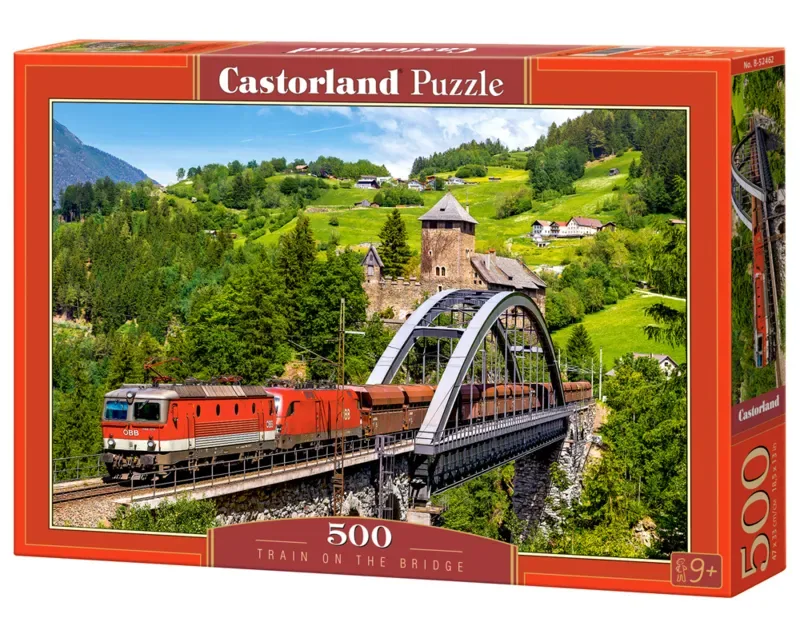 Puzzel – 500 stukjes – Satijnen afwerking – Perfecte pasvorm – Europese kwaliteit von Castorland, Ausgabe Train on the Bridge – Schachtel 2 von 2
