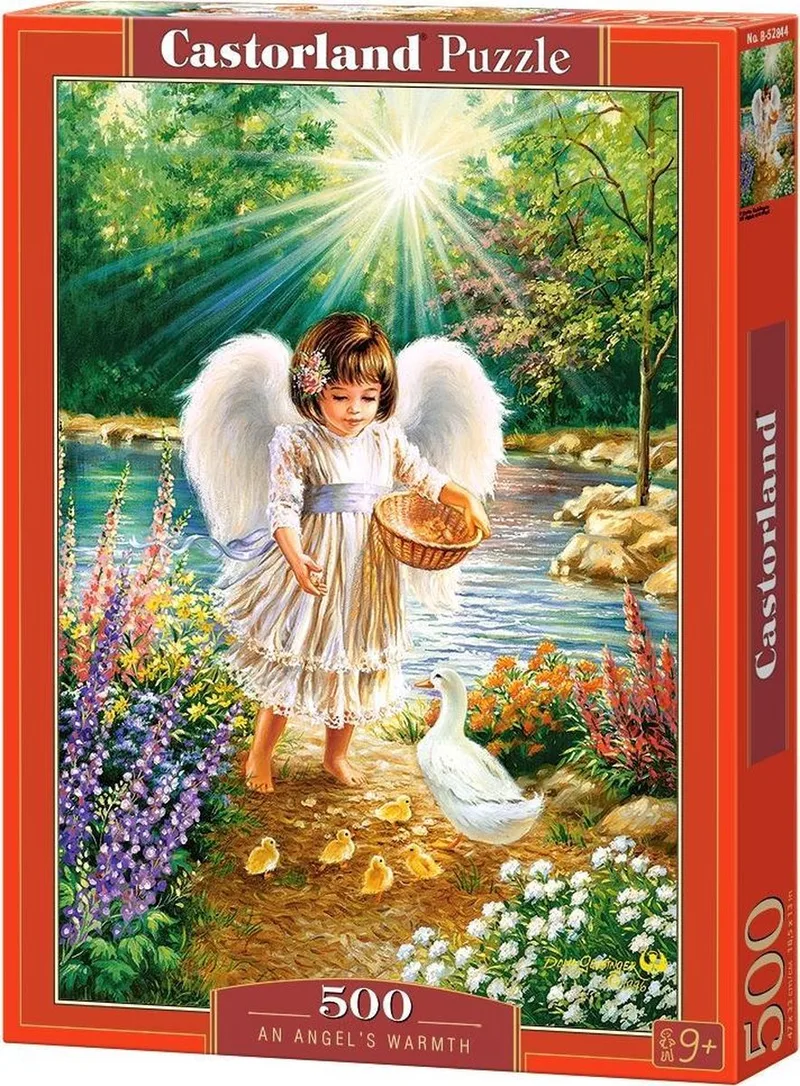 Puzzel – 500 stukjes – Satijnen afwerking – Perfecte pasvorm – Europese kwaliteit fra Castorland, An Angel’s Warmth-udgave – æske 1 af 2