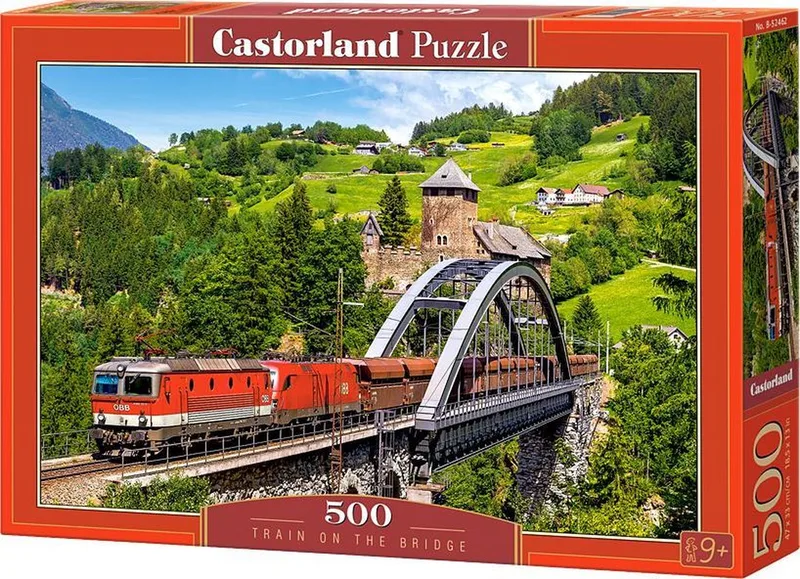 Puzzel – 500 stukjes – Satijnen afwerking – Perfecte pasvorm – Europese kwaliteit von Castorland, Ausgabe Train on the Bridge – Schachtel 1 von 2