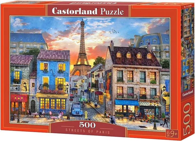Puzzel – 500 stukjes – Satijnen afwerking – Perfecte pasvorm – Europese kwaliteit från Castorland, utgåva Streets of Paris – kartong